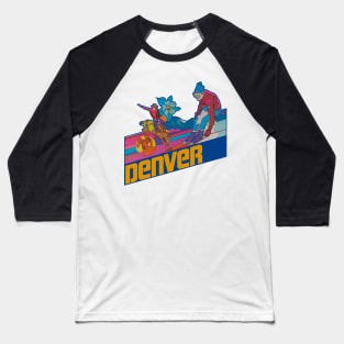 Vintage Style Denver Decal Baseball T-Shirt